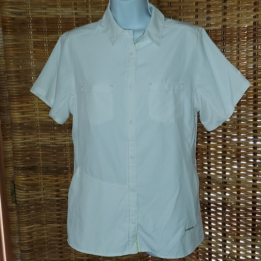 Patagonia White Button Front Shirt M